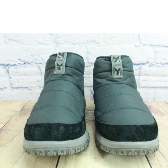 LL Bean Mountain Classic Gray Nylon Quilted Insulated SlipperAnkle Booties 11 M - Picture 4 of 10